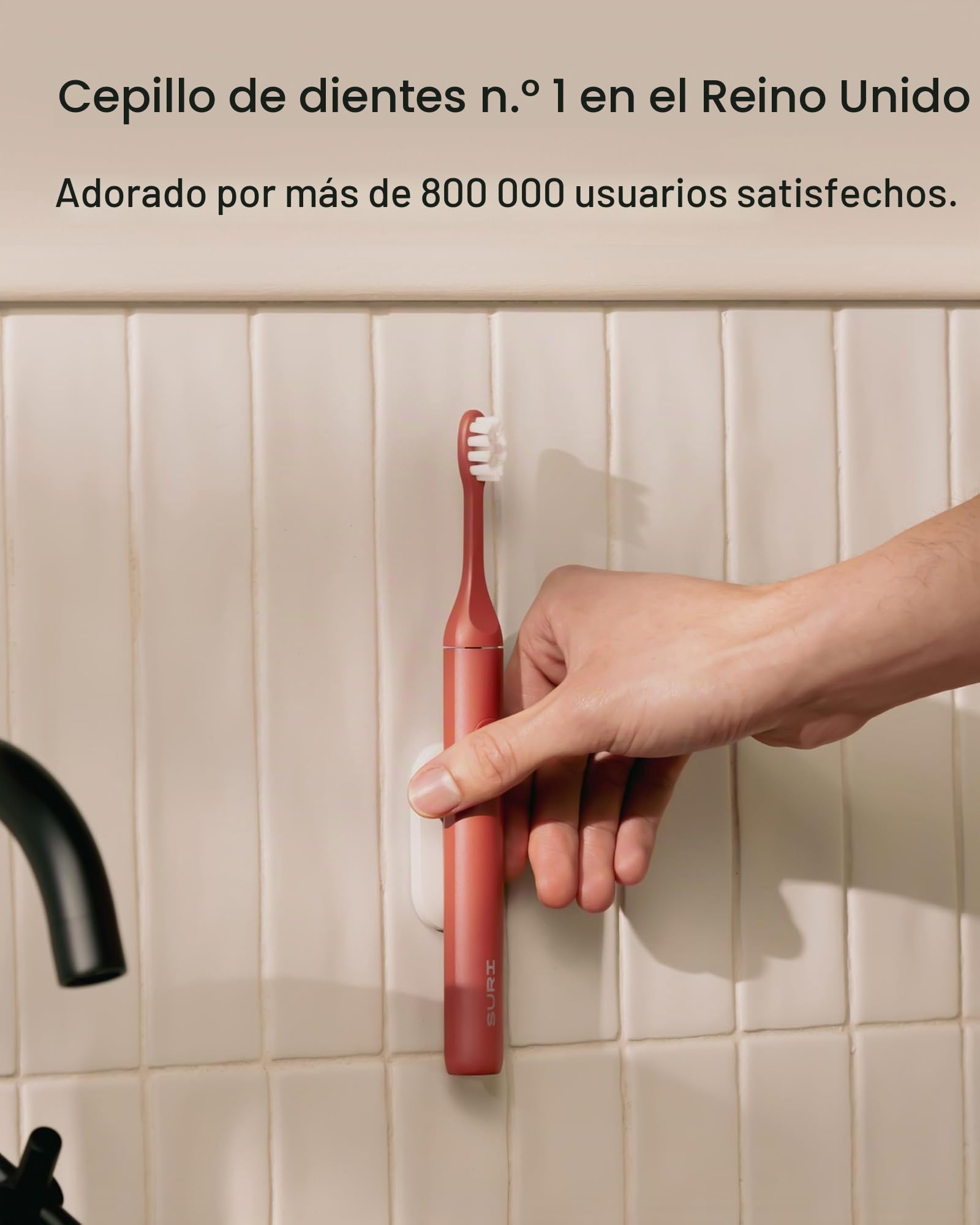 SURI 2.0 Cepillo de dientes eléctrico sónico con sensor de presión | 1 mes + batería | Clasificación número 1 del Reino Unido | Cepillo de dientes eléctrico para adultos | Cepillos de dientes sónicos