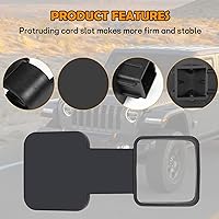Vista 3 de 1 funda protectora para enchufe de parada cuadrada de automóvil, cubierta de remolque de etileno propileno de 2 pulgadas, cubierta de enganche