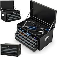 Vista 1 de ERGOMASTER Steel Tool Box, 24'' Metal Tool Box with 6 Drawers, Lockable Heavy Duty Tool Chest Cabinet Storage Toolbox for Garage, Workshop, Repair