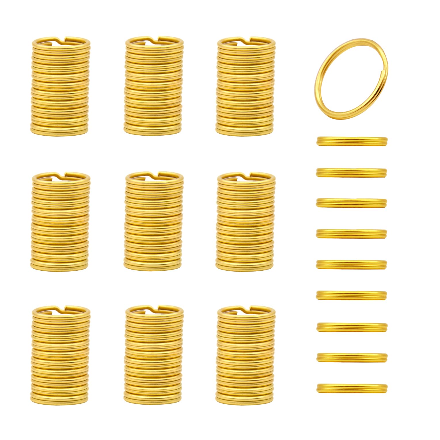 Photo 1 of 100pcs 15mm Key Ring Keychain Metal Golden Round Split Key Chains Rings Connectors for Home Car Dog Tag Office Ornaments Keys Attachment