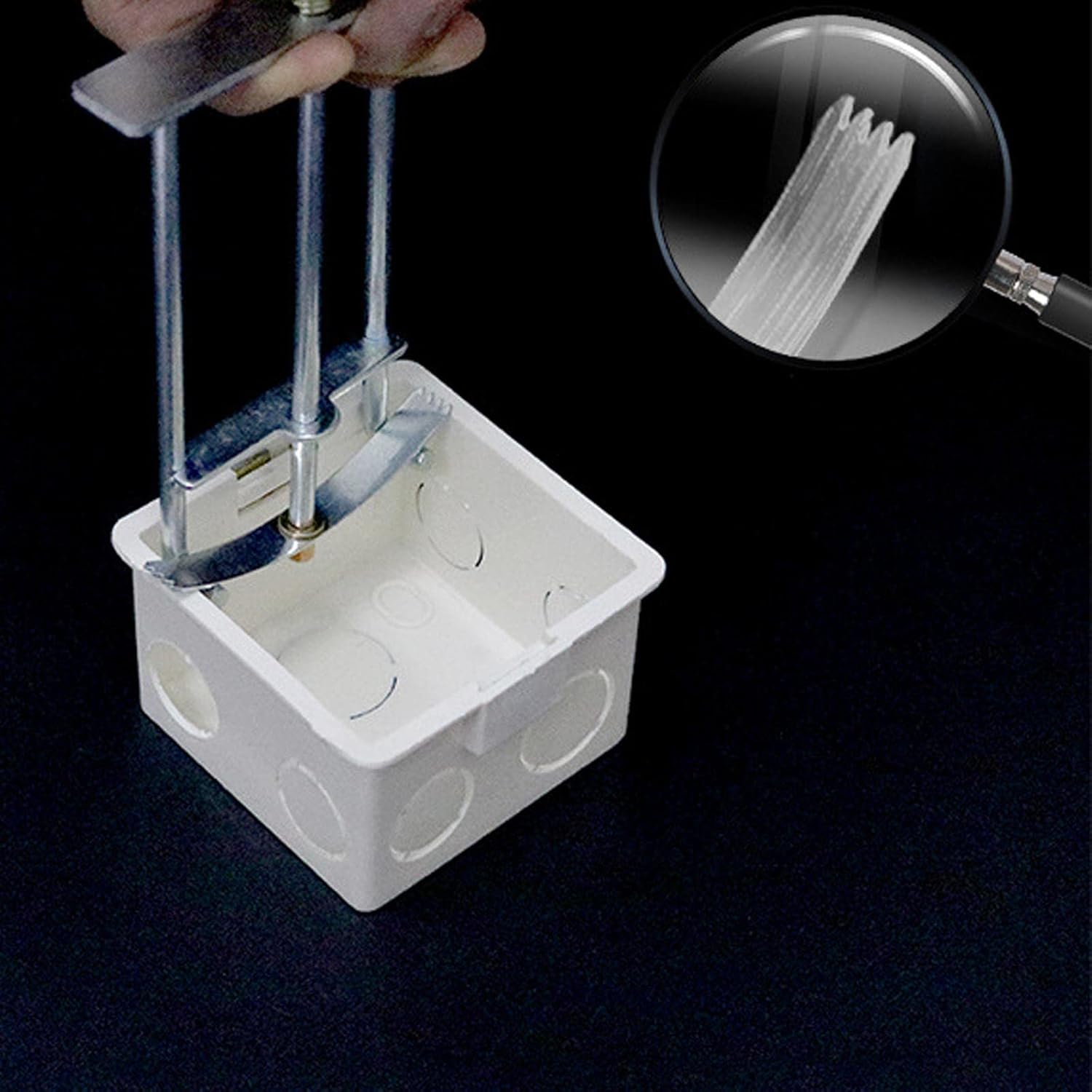 Enakshi® Cassette Screw Support Rod 86 Switch Socket Box Fixer | High-Quality Iron | Wall Mount Switch & Socket Support | for 86 Bottom Switch Box | Easy Wall Mounting | 10 Pack