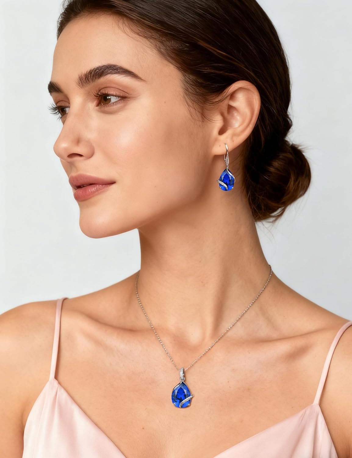 STARCHENIE 925 Sterling Silver Necklaces for Women Pear Cut Birthstone Pendant Necklace Jewelry Gift - Image 3