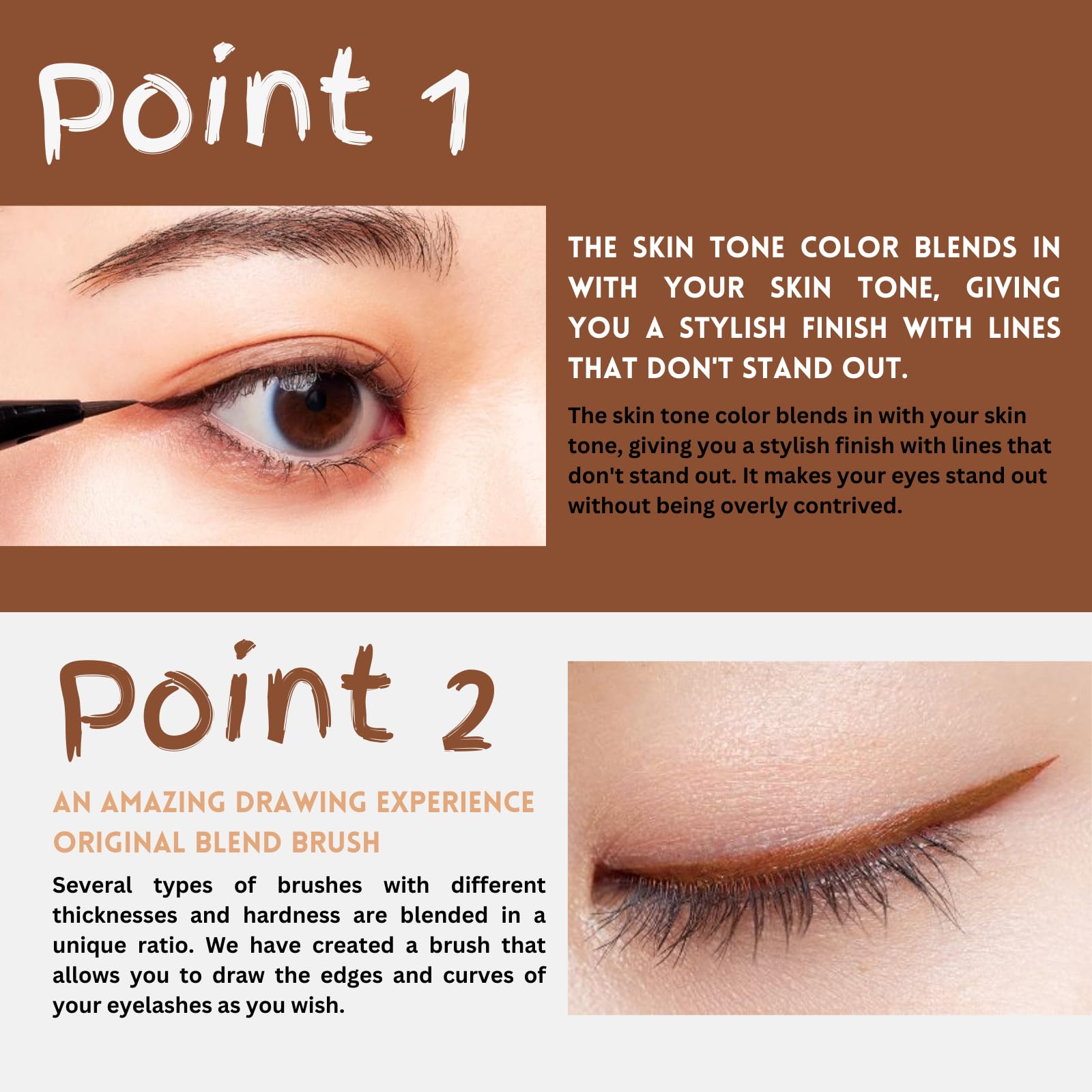 K-Palette 1DAY TATTOO Liquid Eyeliner 04 Brownish Orange 0.67ml, 0.67 ml (Pack of 1) - Image 3