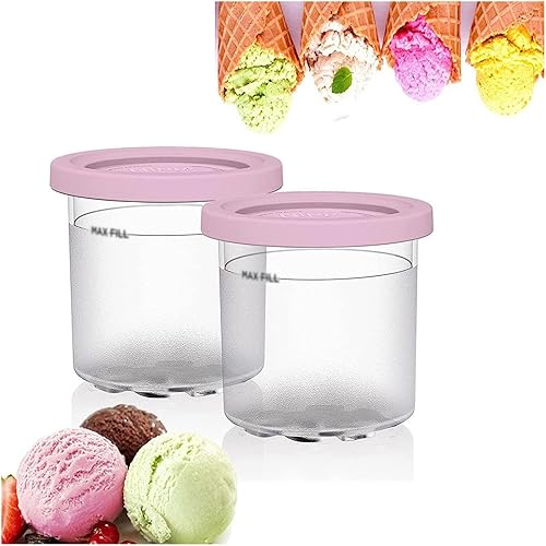 DISXENT 246PCS Creami Containers, for Ninja Creami Cups,16 OZ Ice Cream Pint Containers Safe and Leak Proof Compatible NC301 NC300 NC299AMZ Series
