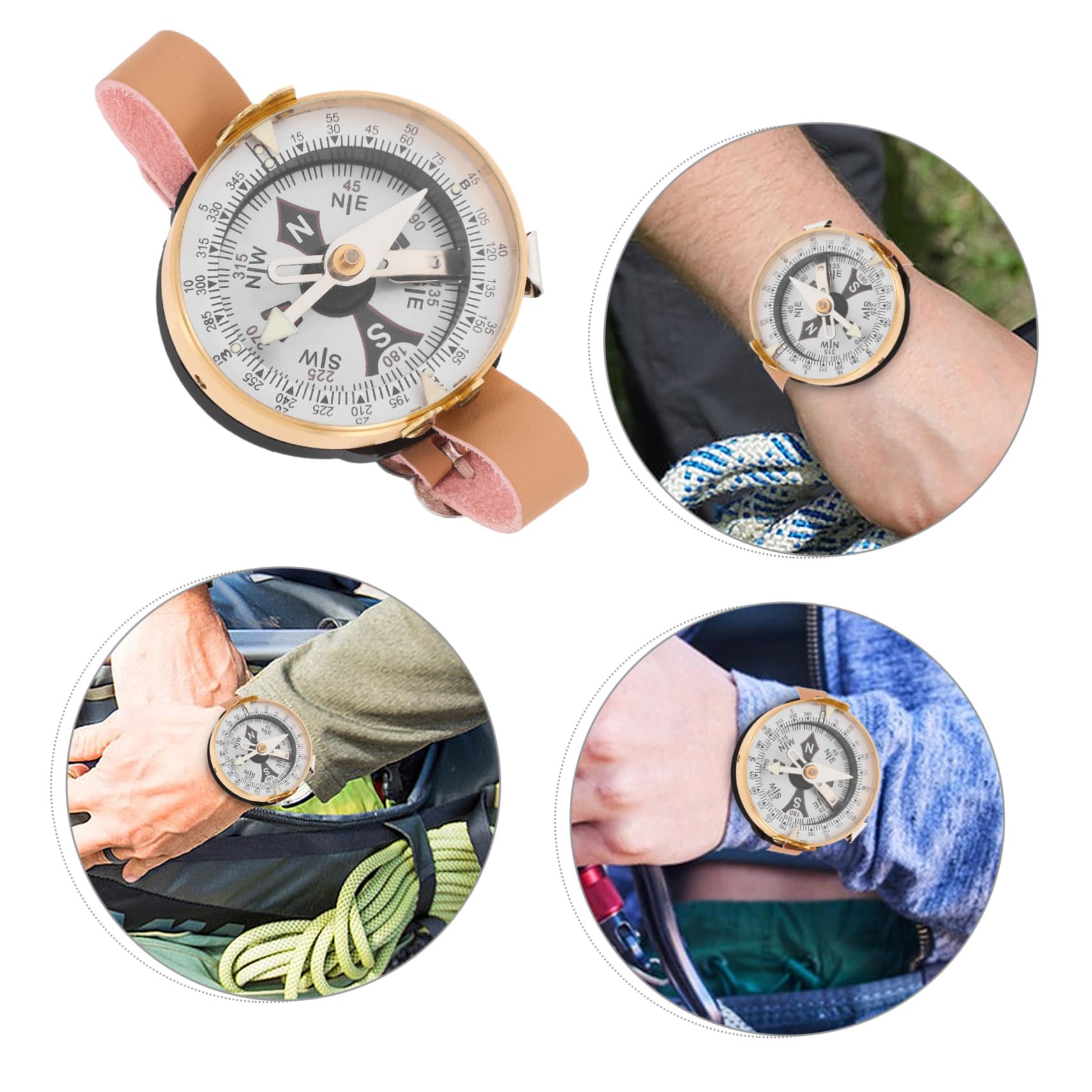 Kisangel Montre Boussole De Plein Air Tente Boussole De Randonnée Boussole D'orientation Boussole pour Les Enfants Course D'orientation Boussole Randonnée Boussole De Poche Carte Métal