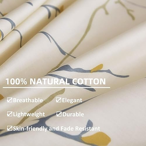 Miniatura 4 de OAITE - Juego de fundas nórdicas, funda nórdica 100% algodón, ultra suave y de fácil cuidado, juego de ropa de cama tamaño Individual, Queen, King,