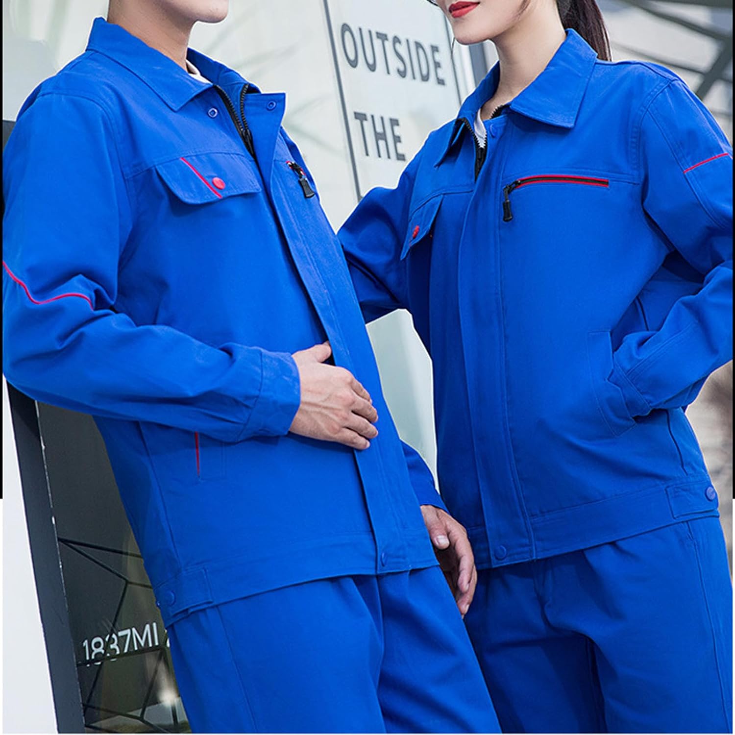 Unisex Cotton Workwear Coveralls Work Clothes Uniforms Auto Repair Workshops Suit Men Women Working Set