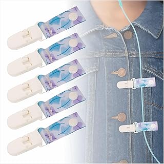 5 Pack Oxygen Tube Safety Clips - Secure Oxygen Tubing to Clothing or Bedding, Prevent Tangles & Pulling for Home Care & Elderly Use