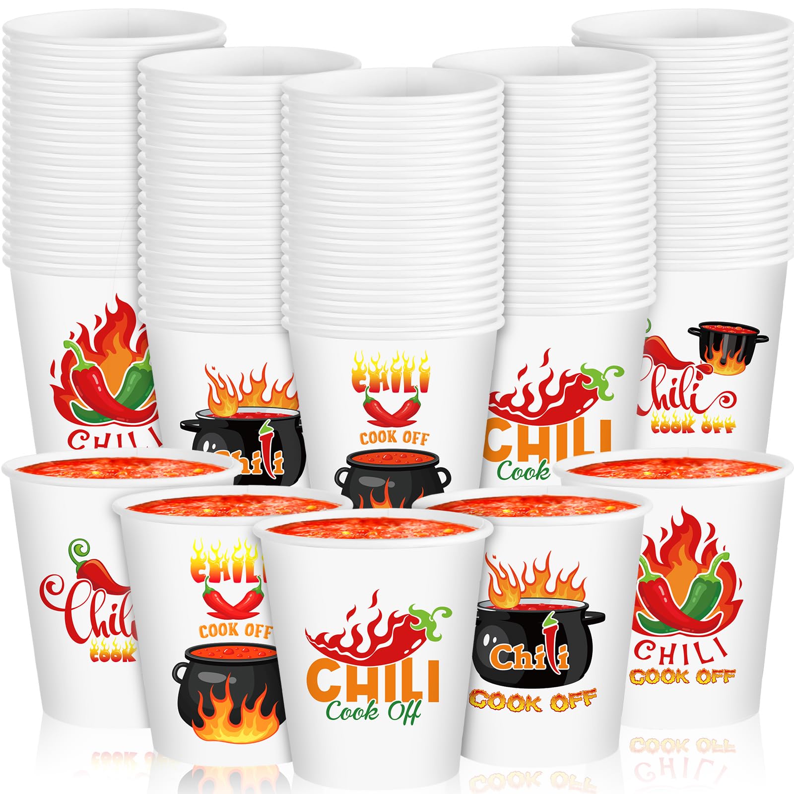 Amazon.com: FoldTier 600 Pcs 3 oz Chili Cook off Cups Disposable Paper ...