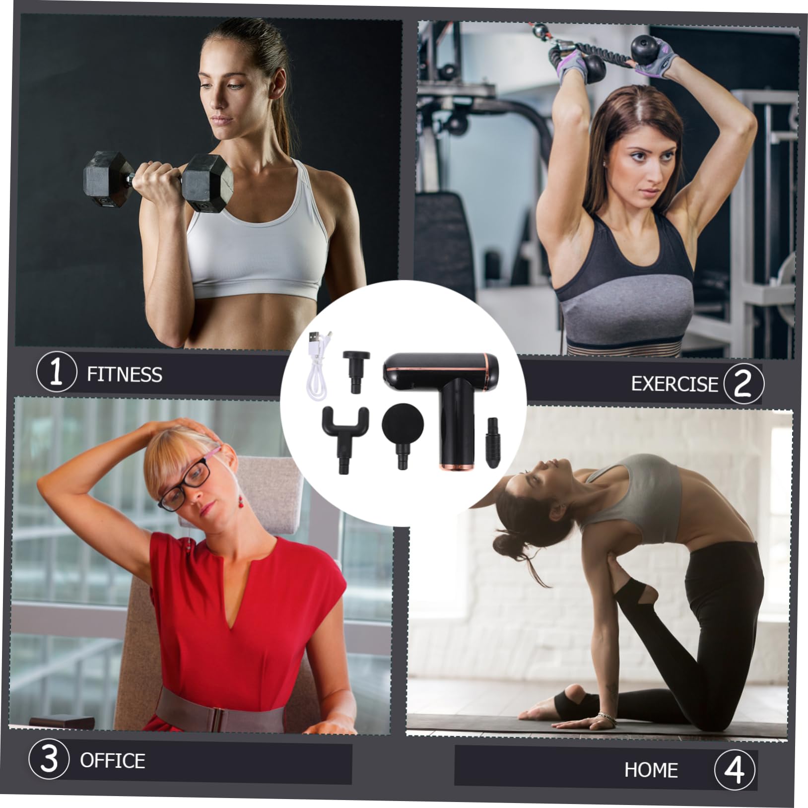Beaupretty Portátil Masajeador Corporal Para Hombres y Mujeres Relajación Muscular