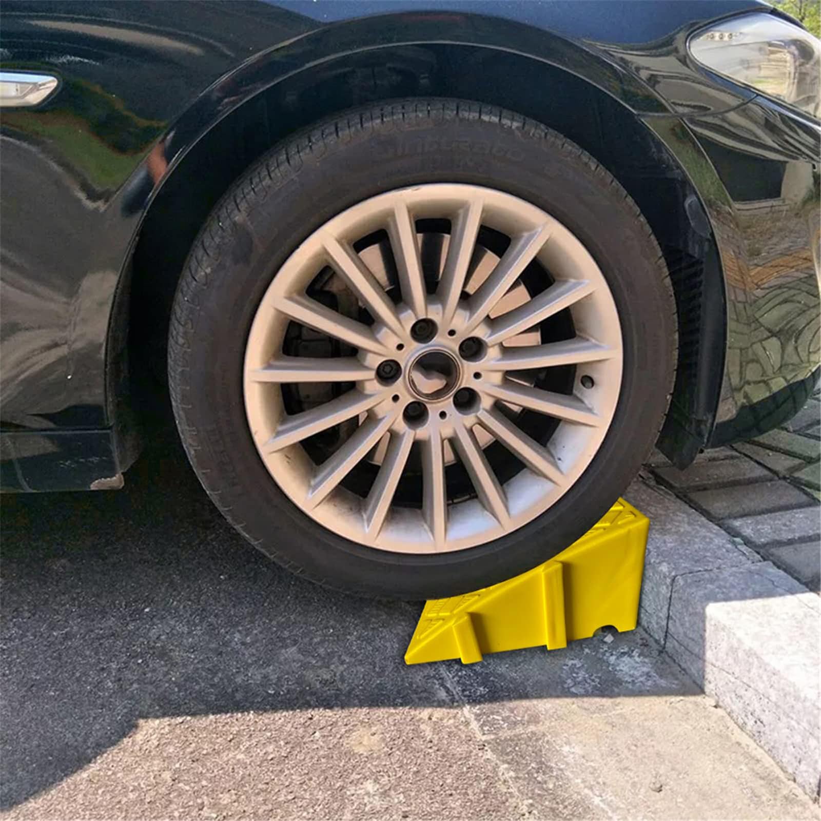 Genérico Rampas de Acceso para bordillos de Alta Resistencia para entradas de vehículos - Acceso portátil para sillas de Ruedas y Scooters de Movilidad, rampa de umbral de plástico Duradero para Moto