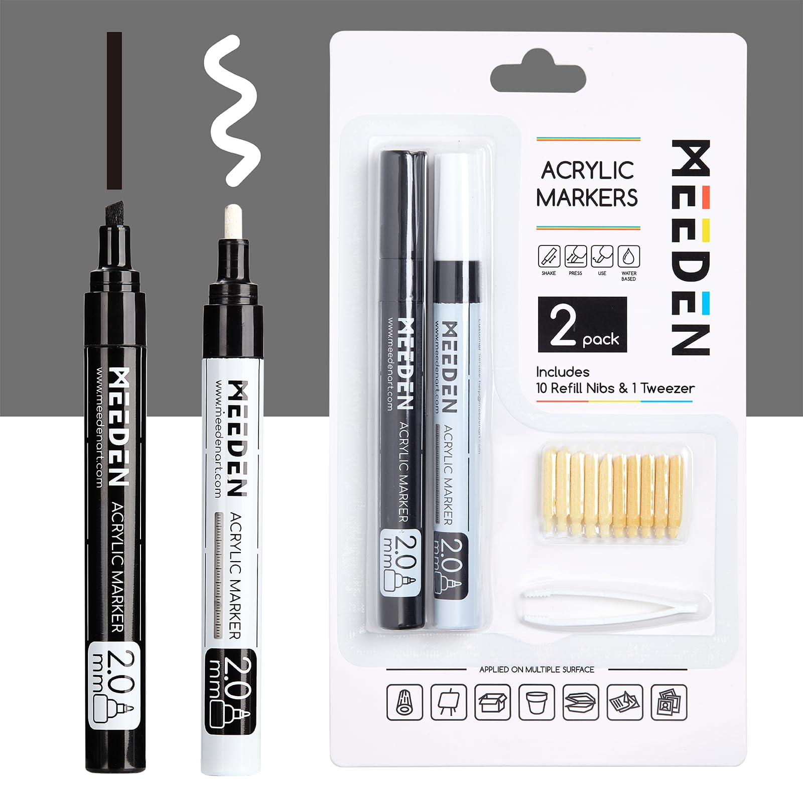 Amazon.com: MEEDEN Artist Black & White Paint Pens - 10