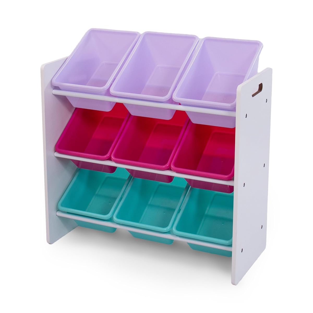 Humble Crew Children's Wooden Toy Organiser with 9 Storage Boxes,
