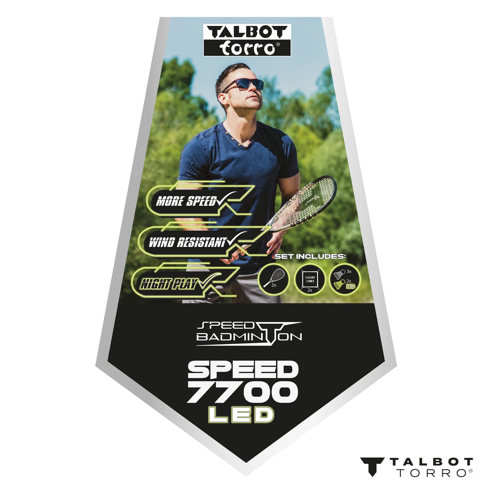 Talbot Torro Speedbadminton Set Speed 7700 LED