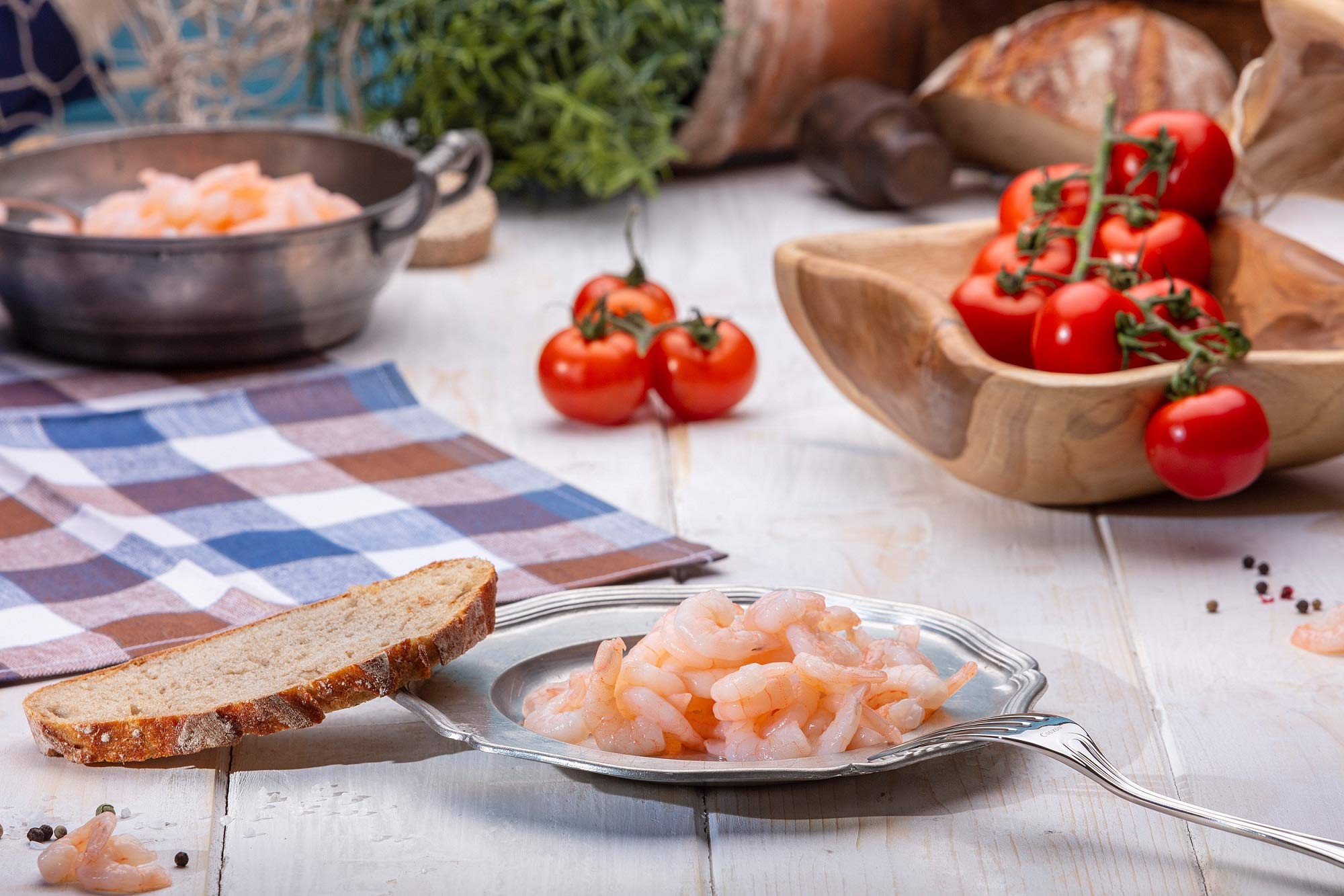 Garnelenfleisch Natur - gekocht, entdärmt - zur Herstellung köstlicher Salatkreationen - 500 Gramm