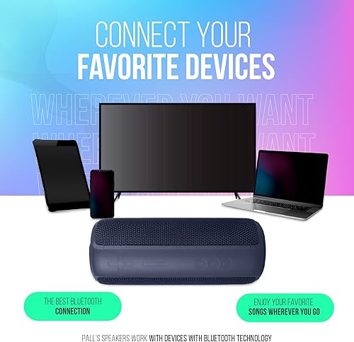 Miniatura 4 de PALL Power One, altavoz impermeable de 20 W, excelente para exteriores  Altavoz inalámbrico verdadero, compatible con Android e iOS  6 horas de