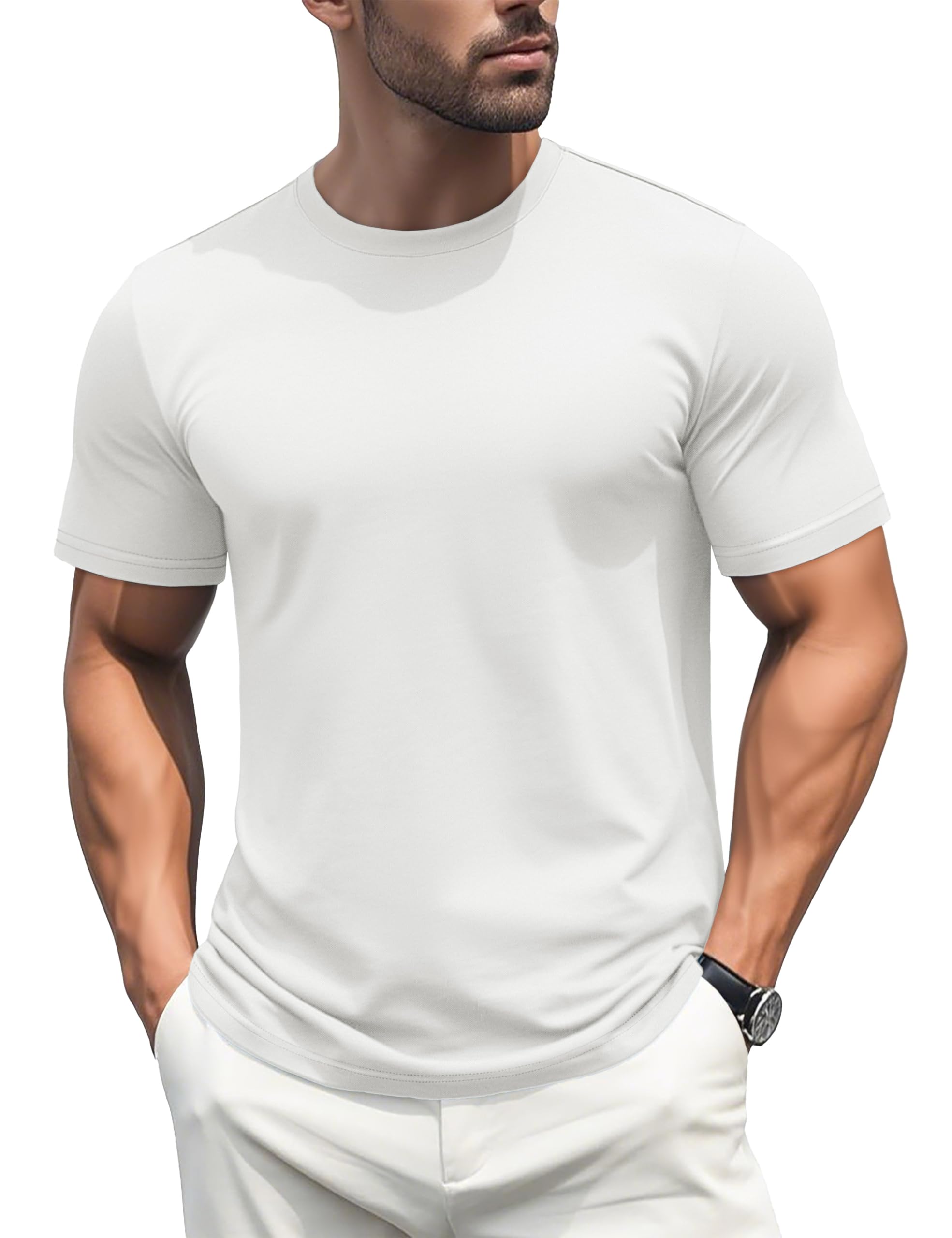 magcomsen men's t-shirts short sleeve cotton crew neck soft breathable t shirts casual plain classic summer tees