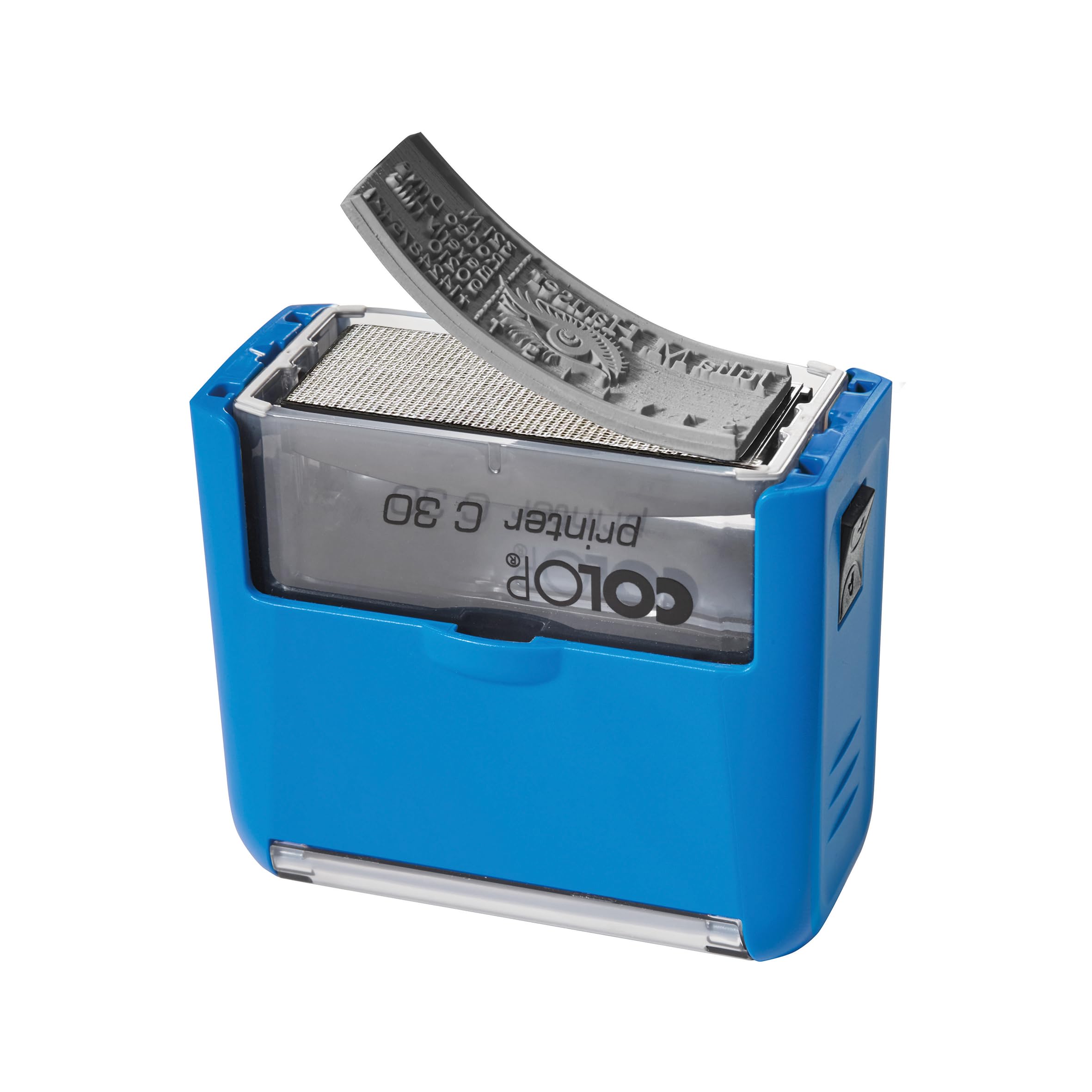 COLOP Printer R 45 Rundstempel Ø45 mm – 8 Zeilen personalisierbar – individueller Textstempel – extra große Abdruckfläche – Auswahl der Abdruckfarbe