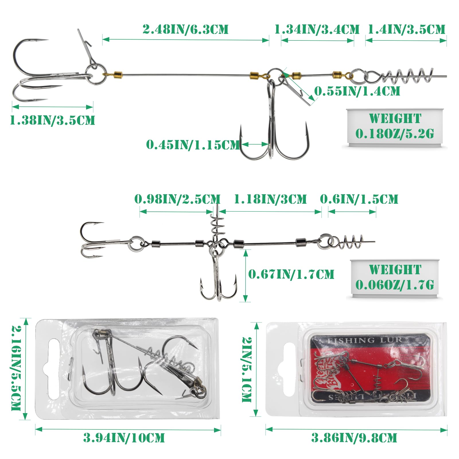 Amazon | FishingPepo 釣り用ジグヘッドキット 3個 トレブル
