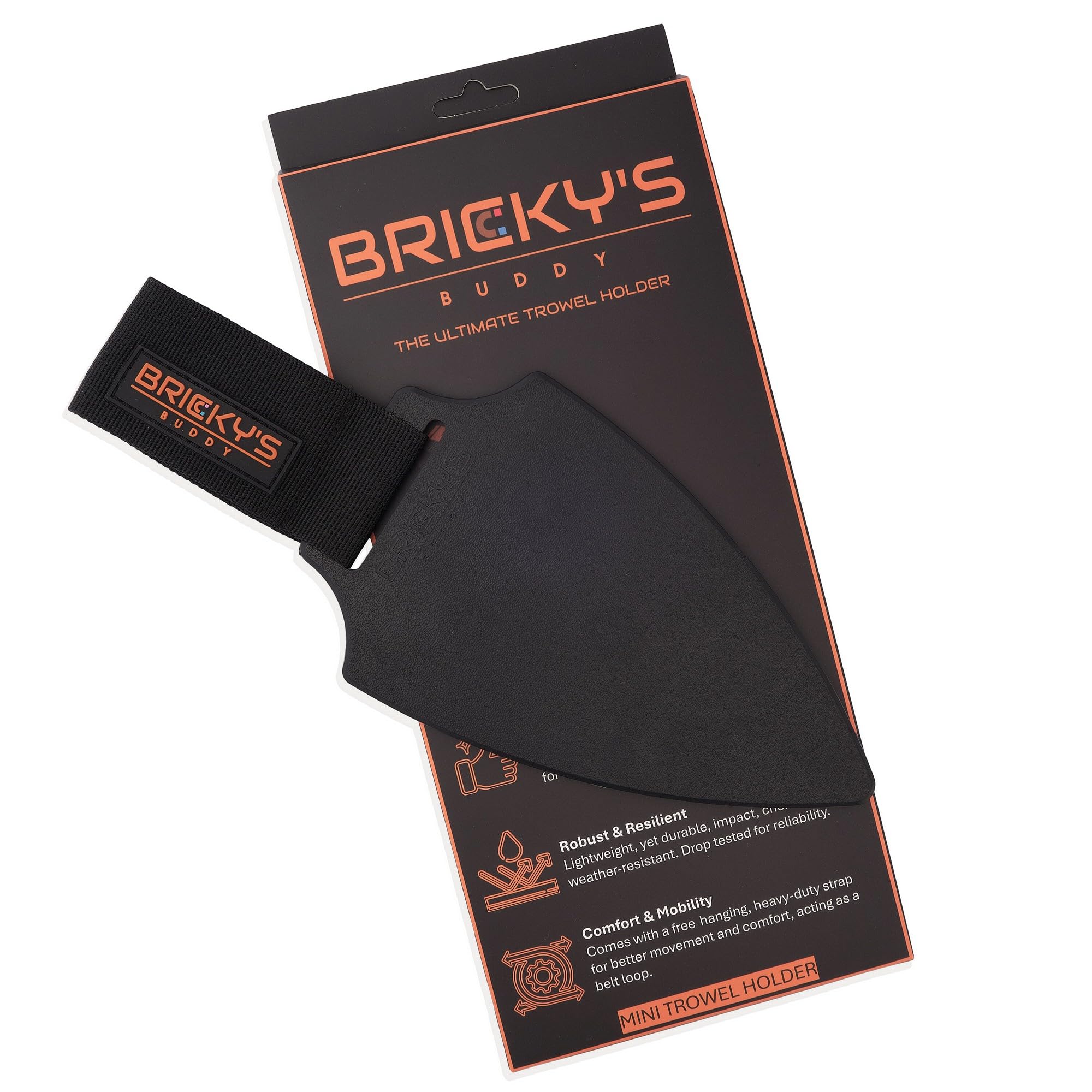 Bricky's Buddy Mini supporto magnetico per cazzuola, accessorio per cintura per attrezzi per muratori, durevole, resistente alle intemperie, custodia a mani libere per un facile accesso e una migliore