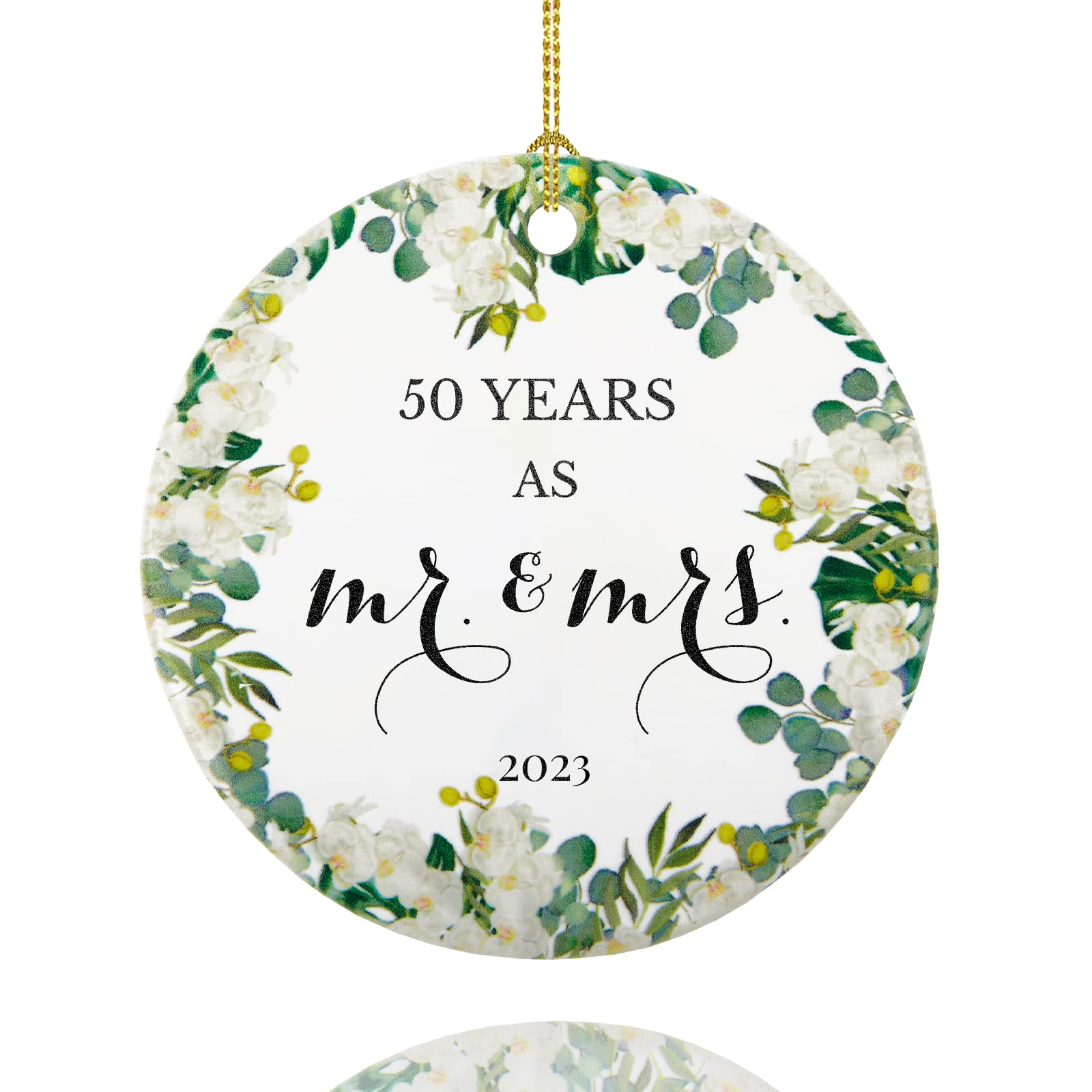 50 year anniversary christmas ornament Clearance