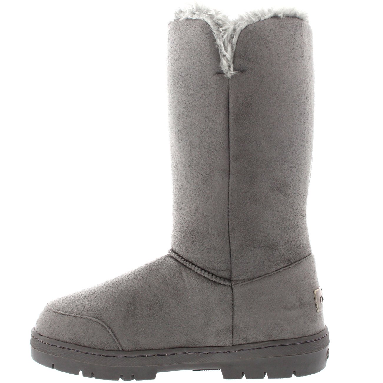 Holly Womens Triplet Button Waterproof Winter Snow Boots - Grey - 7-40 - AEA0155