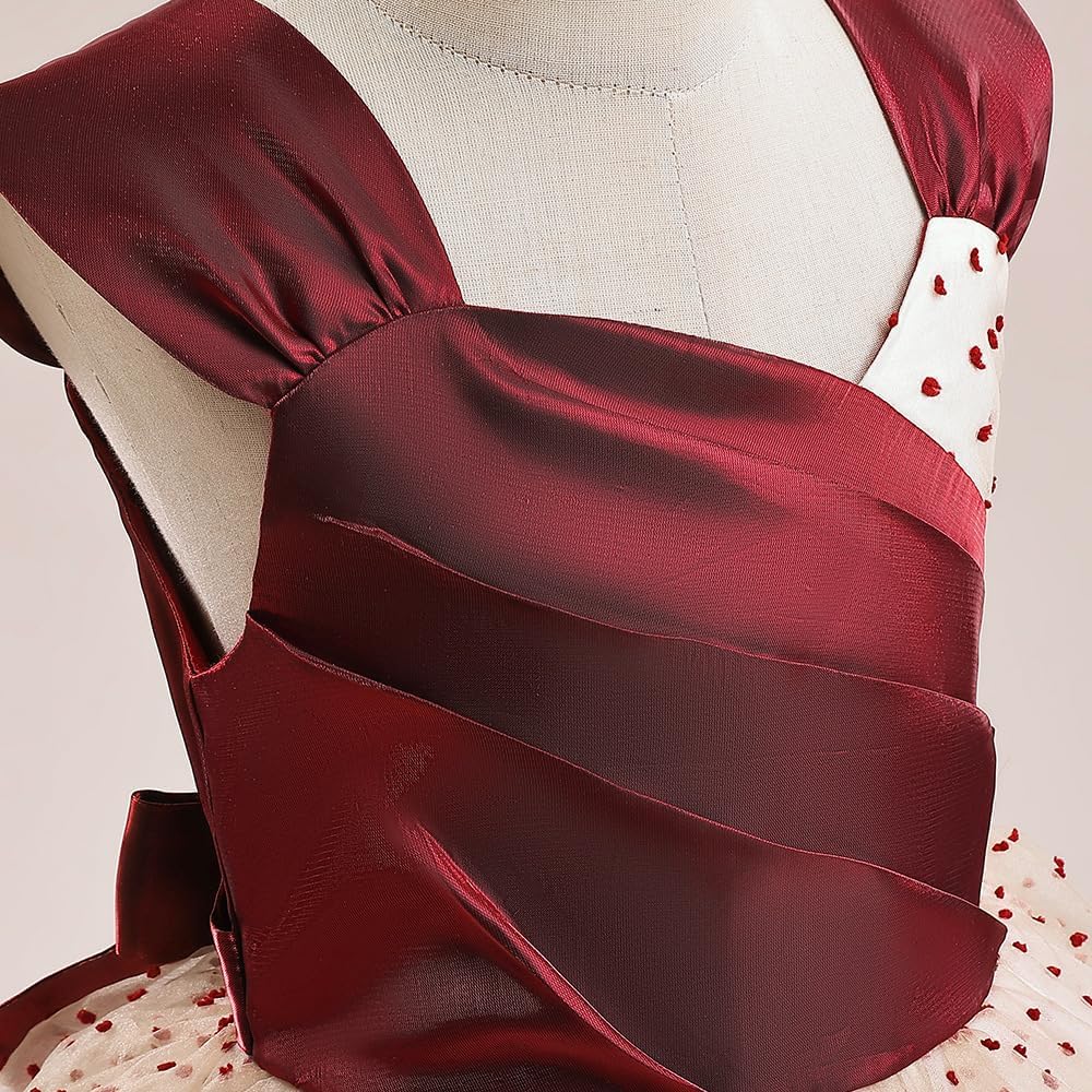 自由自在プリンセスドレス。チュール素材で、全体がキラキラのラメが入っていて、後ろのトレーン...|衣装口コミ・評判｜bridal house TUTU (ブライダルハウスチュチュ)【ウエディングパーク】 [Sieberg] 子供水玉模様のサリー ノースリーブチュチュ ウェディングドレス プリンセスドレス はもちろんのこと、発表会や各種