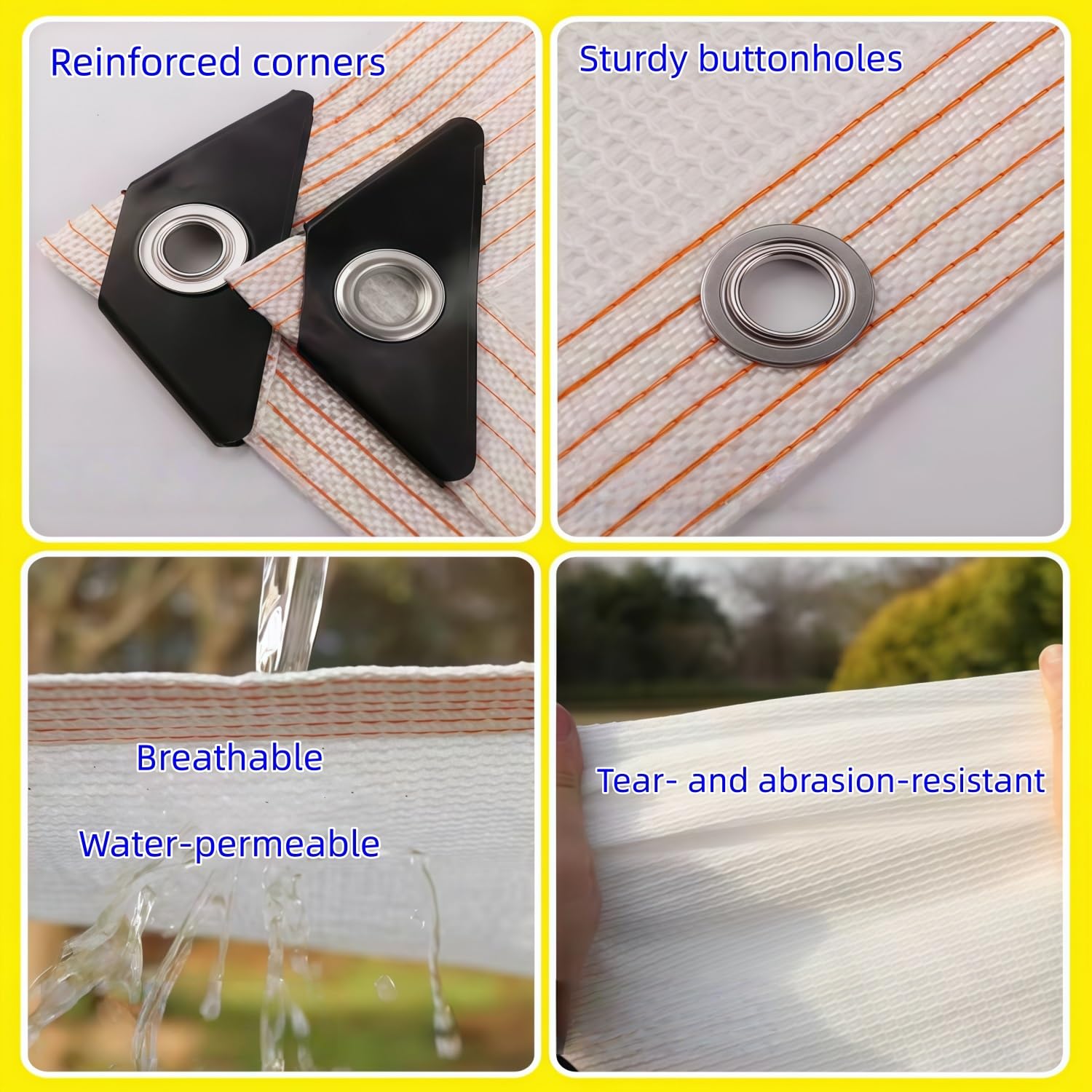 Outdoor Weiß Schattiernetz Schattierungsnetz Garten Schattennetz Mit Ösen HDPE 98% UV Beständiges Beschattungsnetz Ohne Bohren für Pflanze Scheune Außen Hof Dach Kühlung(3mx5m)