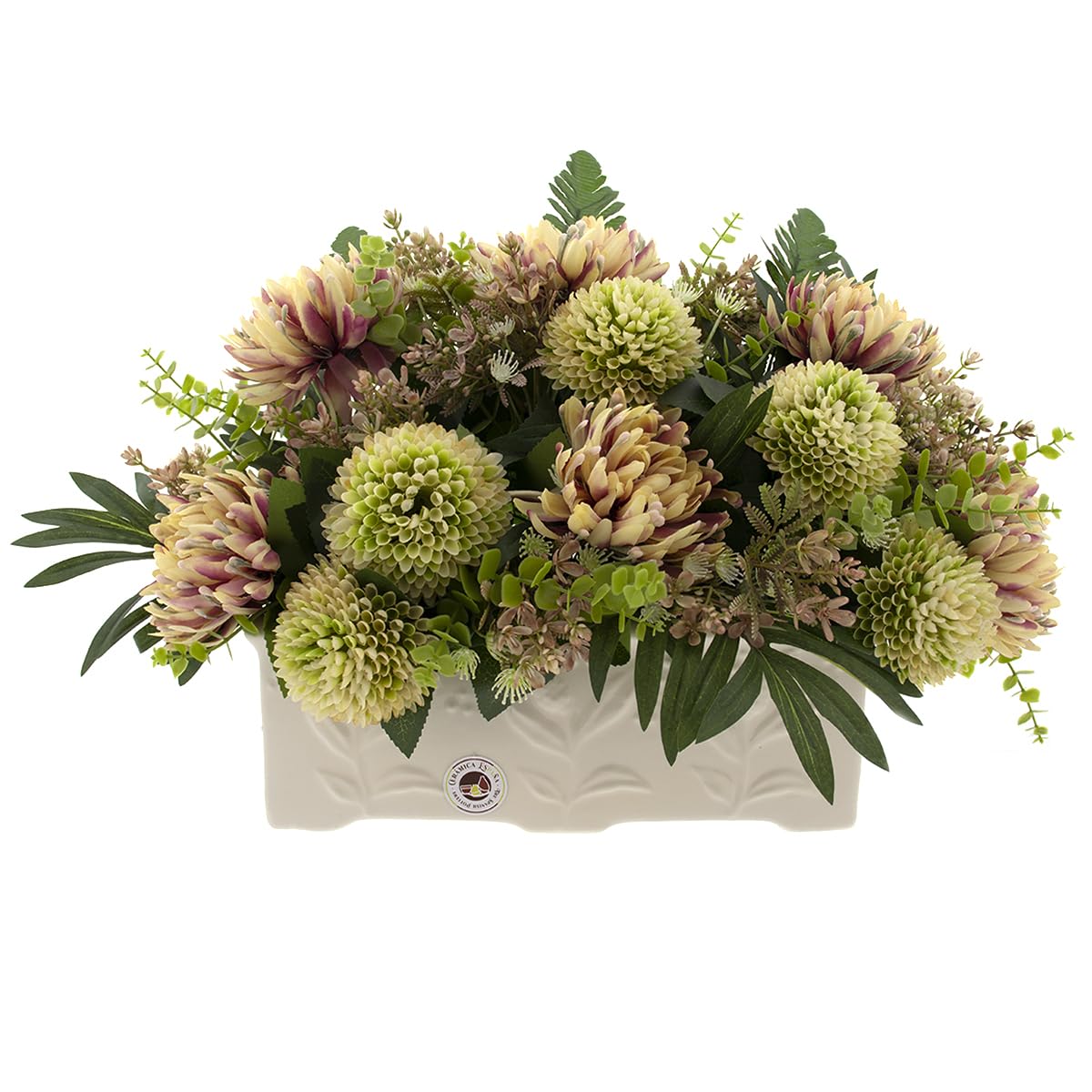 CERÁMICA ESPAÑA | Jardinera Cementerio | Jardinera de cerámica Lápidas Funerarias Rectangular - Modelo D05 | 31.5x13.5x11.5 cm