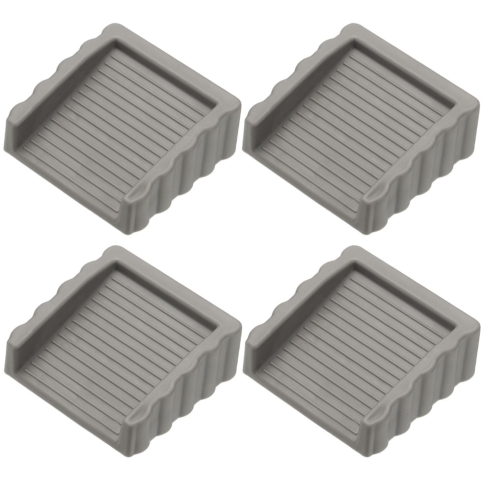 PATIKIL 4Pack Two-Way Door Stoppers, 1 Inch Small Cube Doorstops Door Stops for Bottom of Door on Home Office Workshops Carpet Concrete Tile Wood Stoppers Wedge, Gray