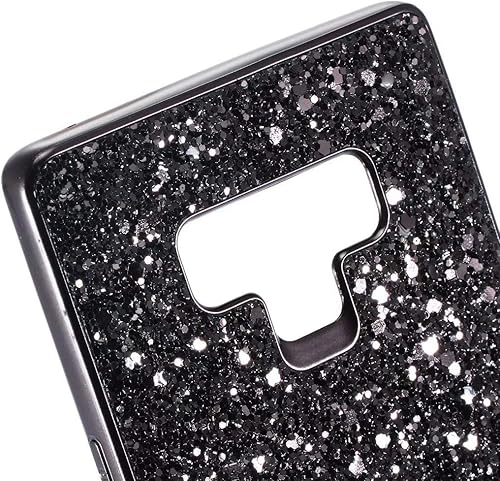 Miniatura 5 de Funda para Galaxy Note 9, diseño de diamantes de imitación brillantes de cuerpo completo, delgado, galvanizado, TPU amortiguador, funda protectora