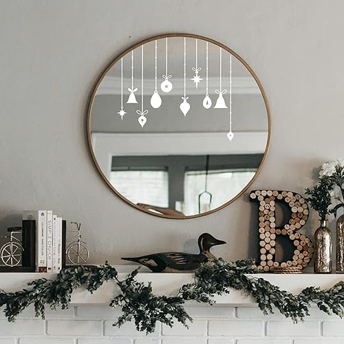 Miniatura 4 de JAAJDO - Plantillas de pantalla de seda para árbol de Navidad, adornos de campanas de Navidad, plantillas de serigrafía para decoraciones de fiesta