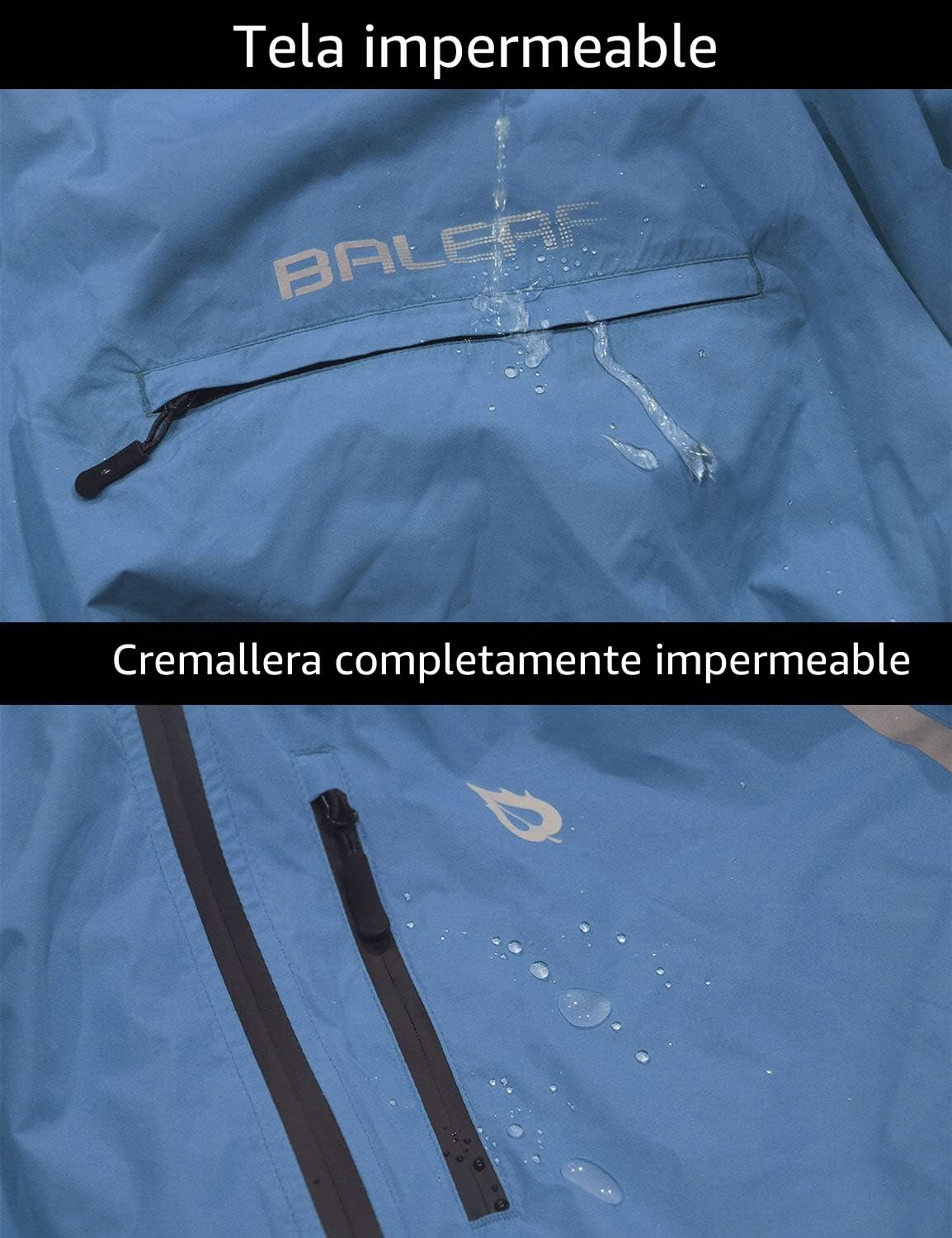 baleaf Chaqueta Impermeable Hombres Transpirabl Chaqueta Ciclismo Hombre Secado Rápido Cortavientos Hombre Ciclismo con Bolsillos Deportiva Exteriores al Aire Libre