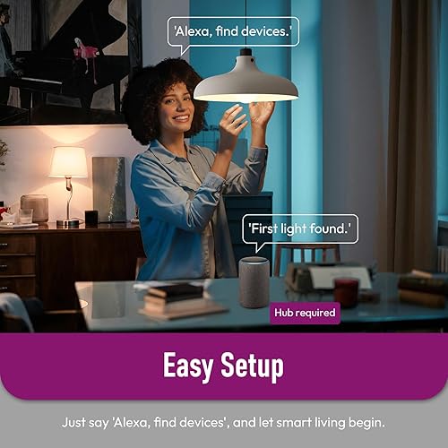 Miniatura 3 de Bombillas Alexa equivalentes a 150 W, las bombillas inteligentes funcionan directamente con Alexa, sintonizables de blanco cálido a frío, bombilla