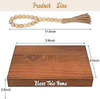 Vista 2 de Elevadores de madera para exhibición, soporte de pedestal de madera de granja para decoración, elevador de madera rústica para decoración