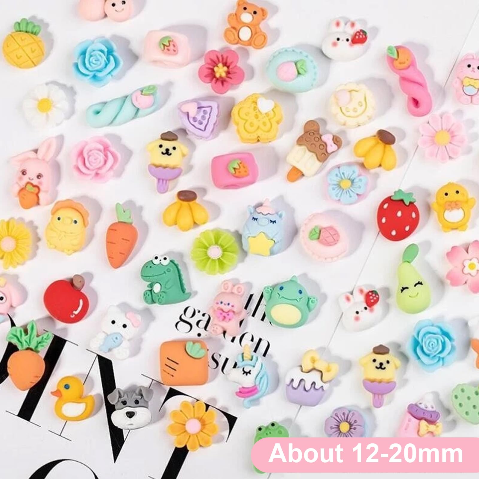 Juego de Slime Charms Multicolor 100 Piezas Resina Encantos para Manualidades