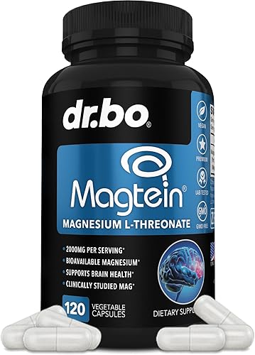 Cápsulas de magnesio L-treonato de magteína - Magteína Magnesio L-treonato 2000mg Cápsulas de suplemento para la salud cerebral, la memoria, el