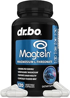 Magnesium L-Threonate Magtein Capsules - Magtein Magnesium L-Threonate 2000mg Supplement Capsules for Brain Health, Memory, Sleep & Cognitive Support - Pure Treonato de Magnesio Supplement - 120 Caps