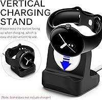 Vista 4 de Miimall Soporte de cargador compatible con cargador de Google Pixel Watch, soporte de base de cargador de silicona antideslizante con ranura