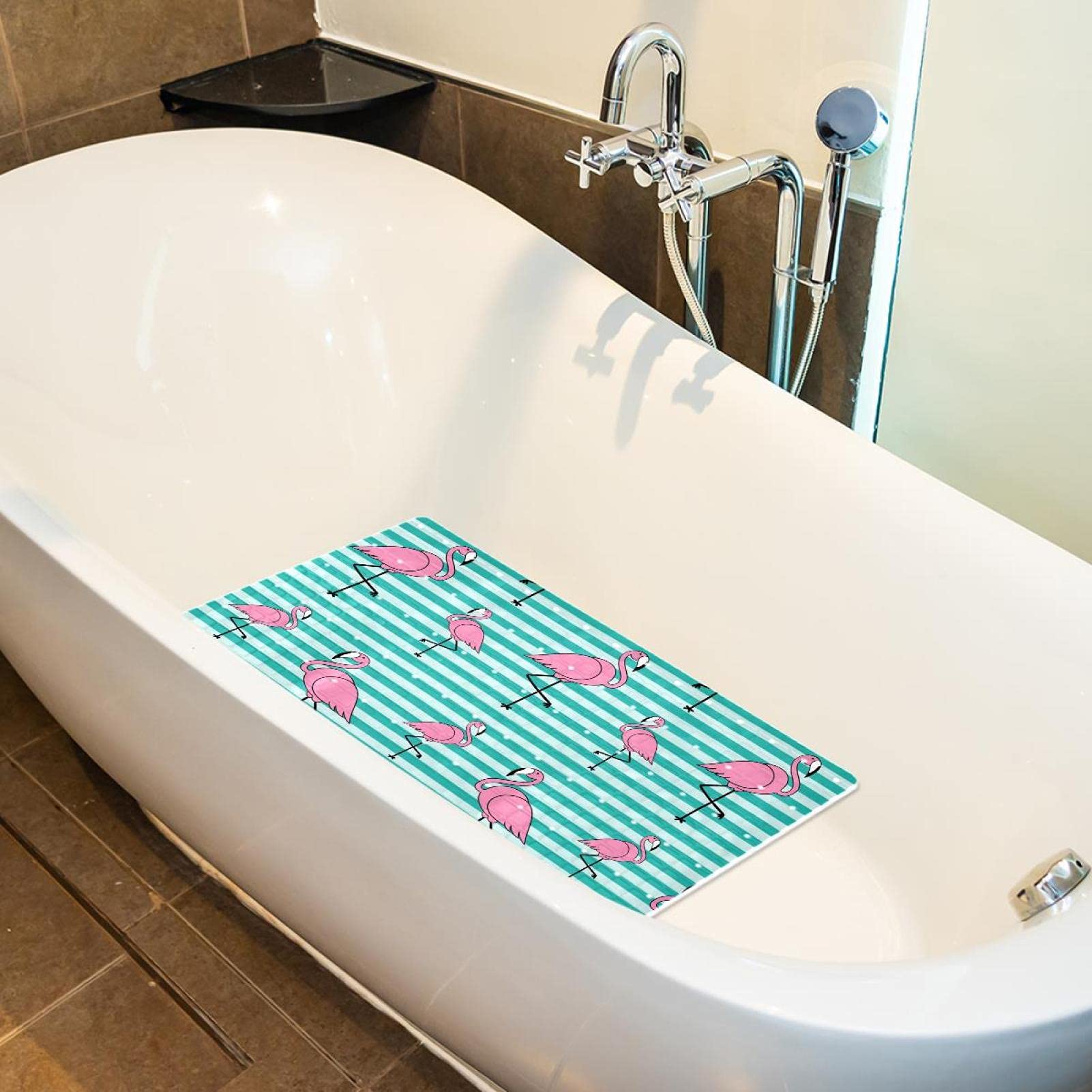 Tappetino da bagno per vasca da bagno antiscivolo, 60 x 30 cm, tappetino da bagno per