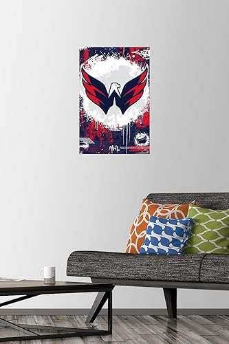 Miniatura 8 de Trends International NHL Washington Capitals - Póster de pared con el logotipo Maximalist 23, 22.37 x 34.00 pulgadas, paquete de póster premium y
