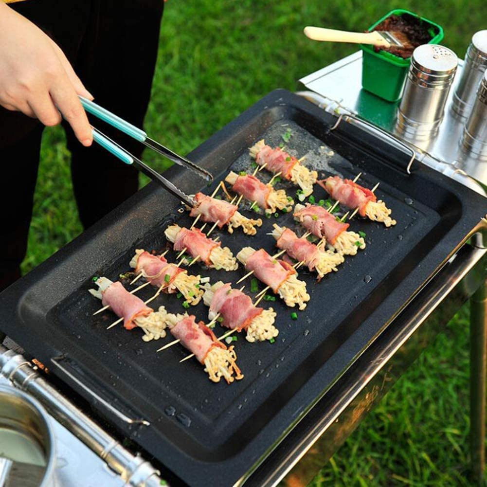 Pinzas de barbacoa de acero inoxidable estilo coreano, clip de parrilla de cocina resistente al calor para cocinar y servir fácilmente, práctica herramienta de barbacoa para asar perfectamente