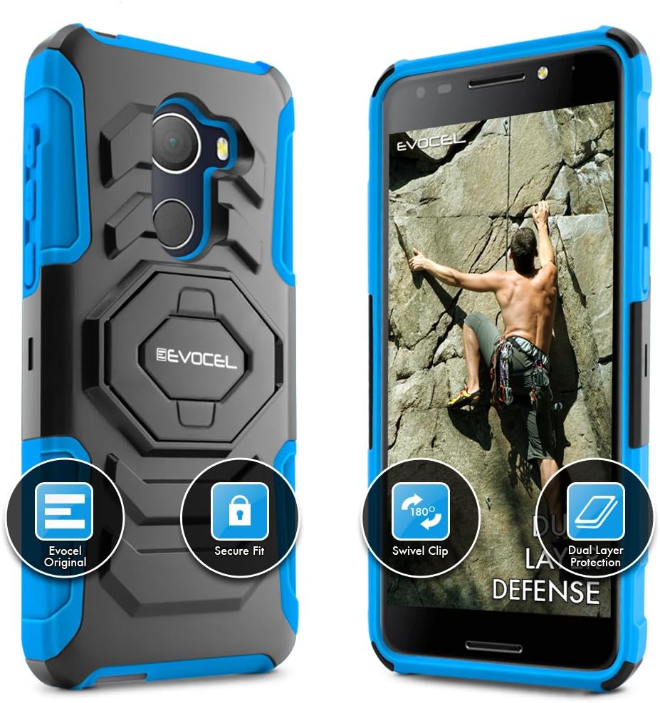 T-Mobile REVVL Case, Evocel [New Generation Series] Belt Clip Holster, Kickstand, Dual Layer for T-Mobile REVVL (5049W) / Fierce 2017 A30 (Does NOT FIT REVVL Plus/REVVL 2), Blue
