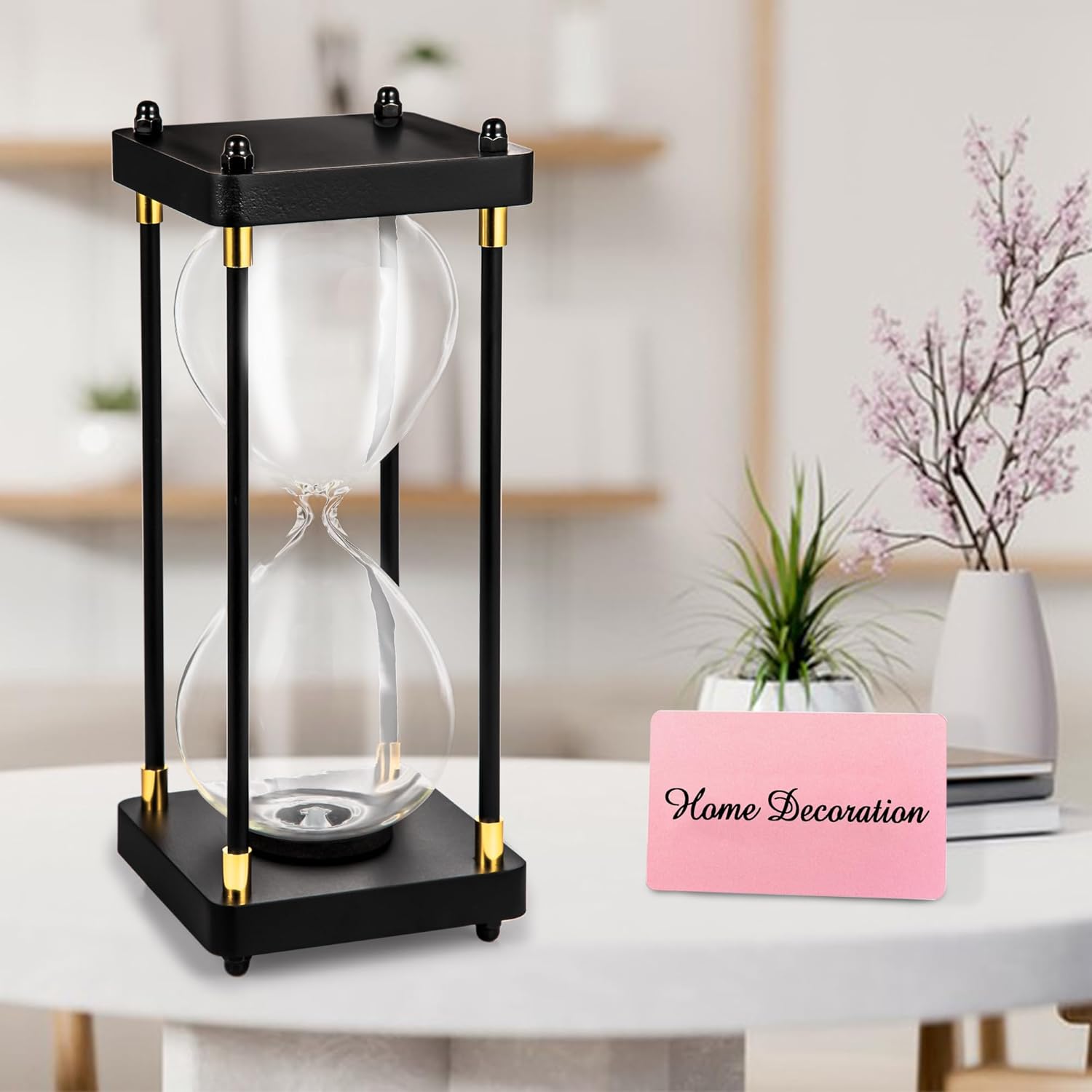 Vintage Wooden Fillable Hourglass Urn for Ashes, Timeless Memorial Keepsake for Human or Pet Remains (Standard Memorial)