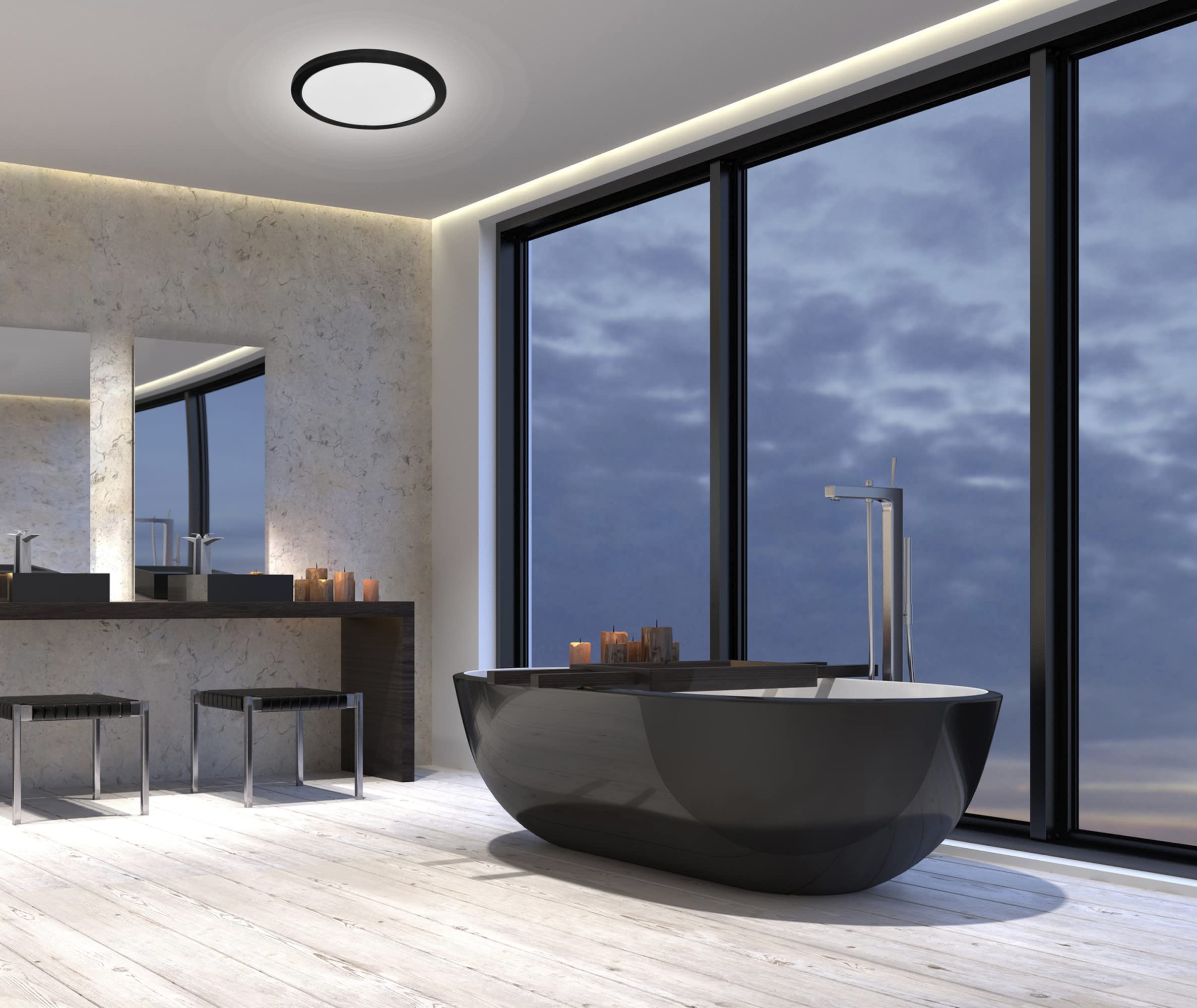 EGLO Lighting Magnetic Trim for Trago 9 Item 203646A- Brushed Nickel Finish