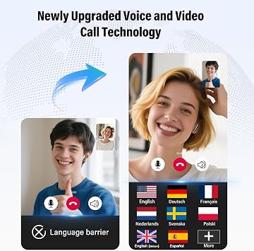 Ai Translation Earbuds Real Time with Audio and Video Calls, 3-in-1 Buletooth 5.3 Translator Earbuds with 6 Translation Modes/164 Languages/No Subscription Required, 48H Headphones Translator