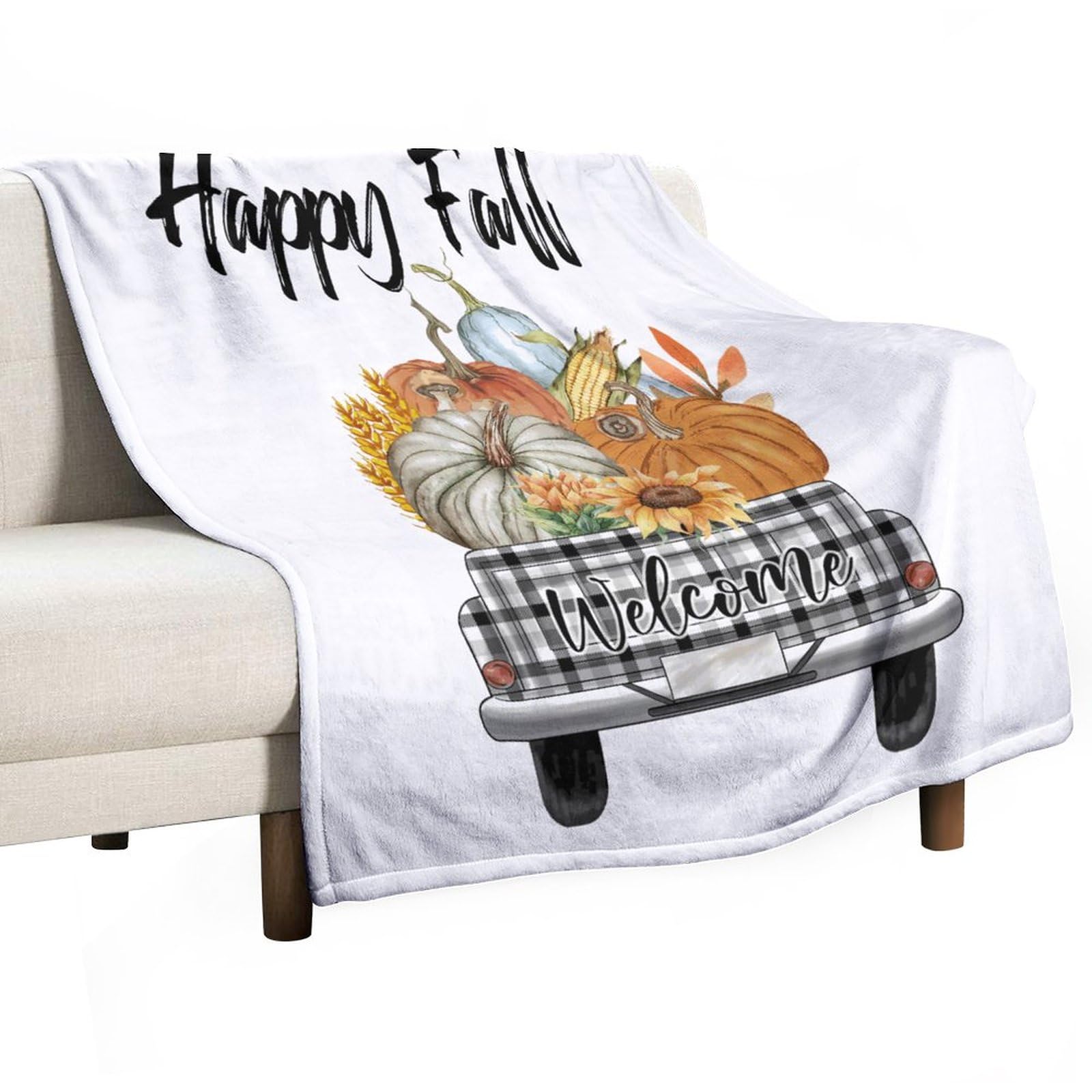 Couverture Happy Fall cadeau chrétien idéal pour Noël et fêtes