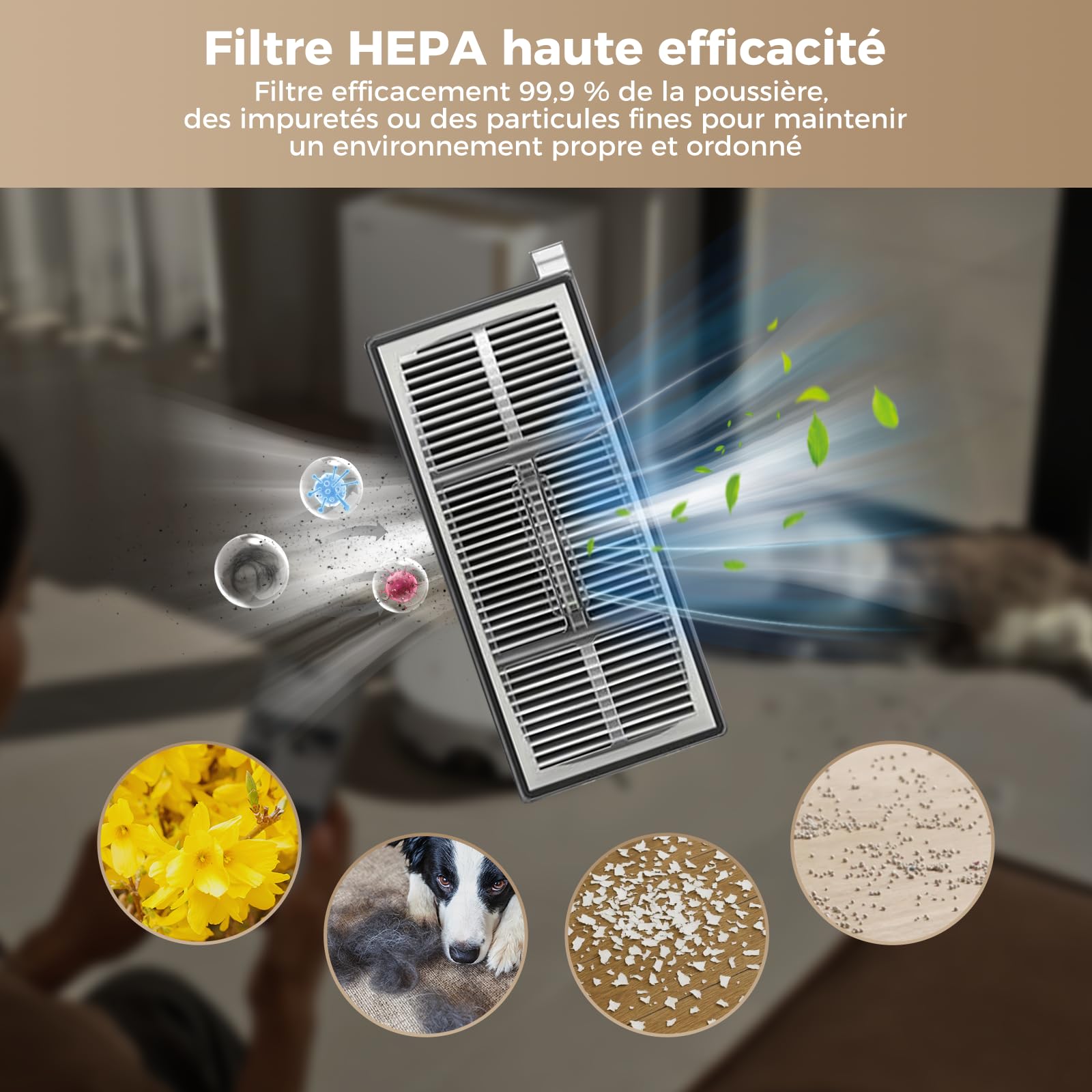 Accessoires pour Mova S70 robot aspirateur, 22pcs kits d'accessoires : 2 essuie-glaces, 2 brosses principales, 6 sacs à poussière, 6 brosses latérales, 4 filtres HEPA, 1 tournevis, 1 brosse-Yivy