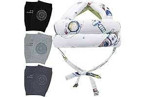 Baby Astronaut Helmet: Protective Head and Knee Gear for Crawling, Walking, and Running
