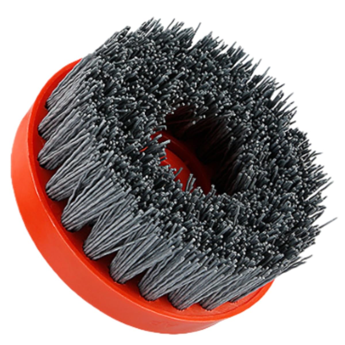 MiJunHD 4inch Angle Grinder Cleaning Brush Nylon Silicone Carbide Circular Antique Abrasive Brush Stone Polishing for Granite Marble(M14 Thread, Grit 240)